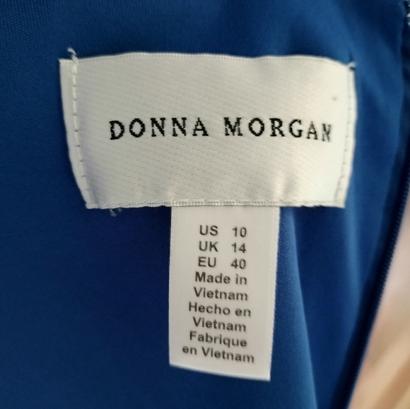 Donna Morgan Classic Elegant Blue Women's Dress - Picture 6 of 7